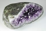 Purple Amethyst Geode With Polished Face - Uruguay #199753-1
